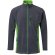 Chaqueta polar bicolor Geras con cinco bolsillos y cremallera Gris/Verde