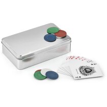 Juego de póker en caja de aluminio personalizado cromado satinado Juego de póker en caja de aluminio personalizado cromado satinado