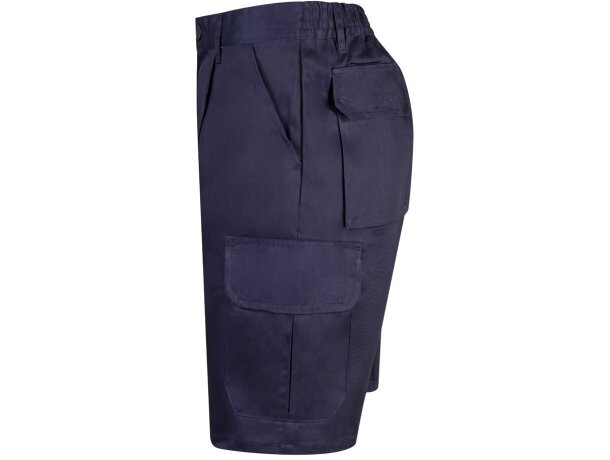 Bermudas Chione multibolsillos en sarga con cinturilla elástica Azul detalle 28