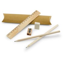 Set escritura Rhombus madera natural uso promocional