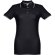 Polo slim fit Rome women bicolor algodón 210 g/m² manga corta Negro detalle 17