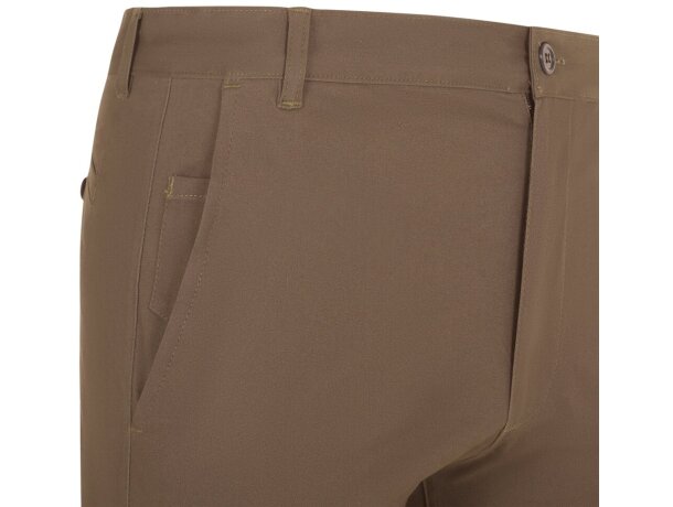 Pantalón chino Vishnu unisex elástico con cinco bolsillos Natural claro detalle 4