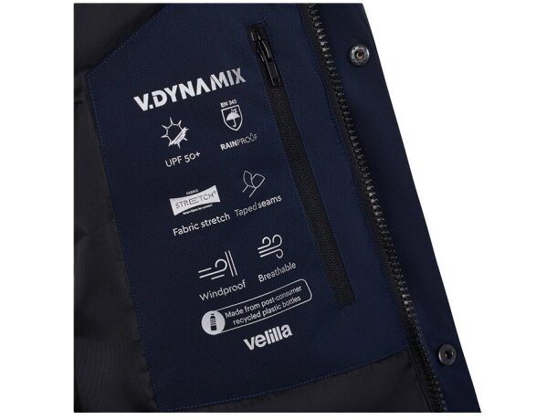 Chaqueta acolchada VL Nyx reciclada repelente al agua unisex Azul marino detalle 8