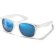 Gafas Mekong de sol transparentes con lentes de espejo personalizado azul claro