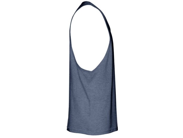 Camiseta sin mangas Ibiza de algodón cardado 140 g/m² Azul matizado detalle 10