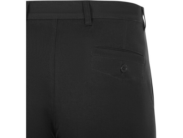 Pantalón chino Vishnu unisex elástico con cinco bolsillos Negro detalle 13
