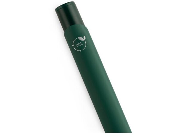 Bolígrafo Clint de aluminio reciclado con acabado de goma Verde oscuro detalle 6