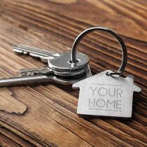 Llavero casa aluminio en caja Homier
