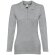 Polo manga larga mujer Bern Women II en algodón 210 g/m² Gris claro matizado