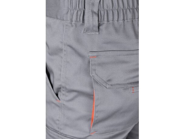 Pantalón elástico bicolor fides con seis bolsillos funcionales Gris/Naranja detalle 53