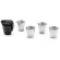 Juego Himalayas de 4 vasos de 25 mL cromado