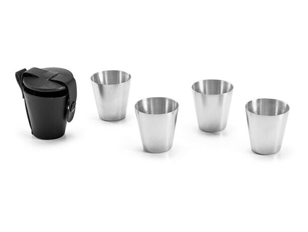 Juego Himalayas de 4 vasos de 25 mL cromado
