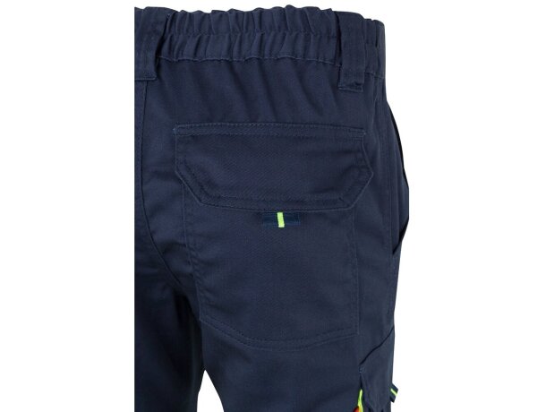Pantalón elástico multibolsillos Zeus large alta visibilidad Azul marino/Amarillo detalle 24