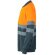 Polo bicolor alta visibilidad VL Vulcan manga larga Gris/Naranja detalle 16