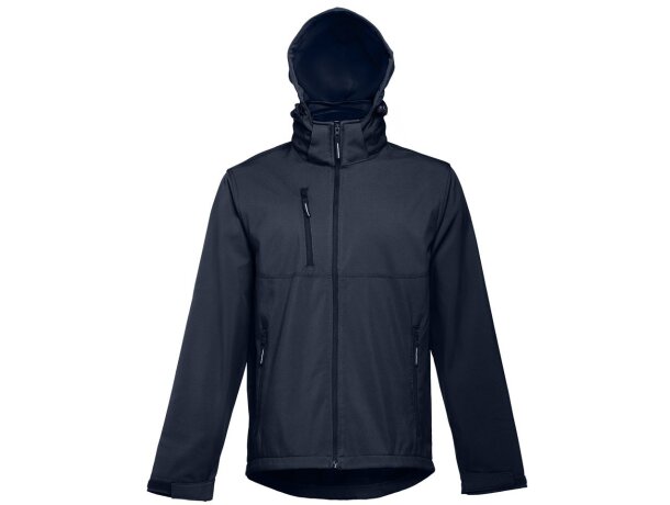 Chaqueta softshell zagreb con capucha removible para hombre Azul marino detalle 13