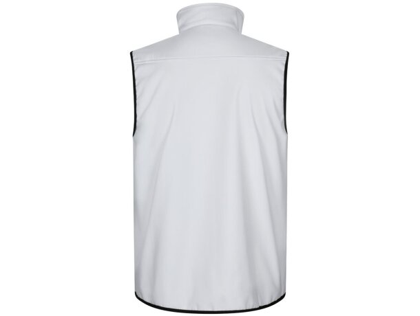Chaleco soft shell Varuna con forro polar y cremallera invertida Blanco detalle 9