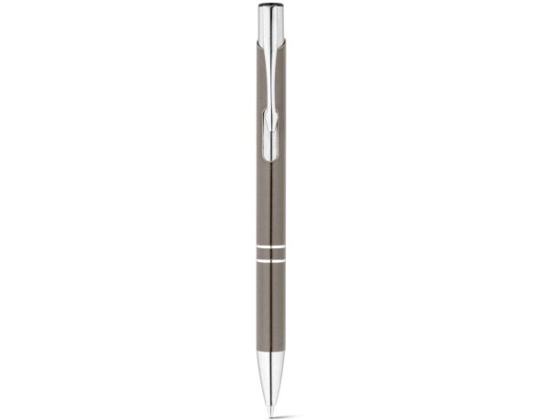 Bolígrafo con nombre para empresa de colores reciclado tinta azul Hi!dea Gun metal detalle 3
