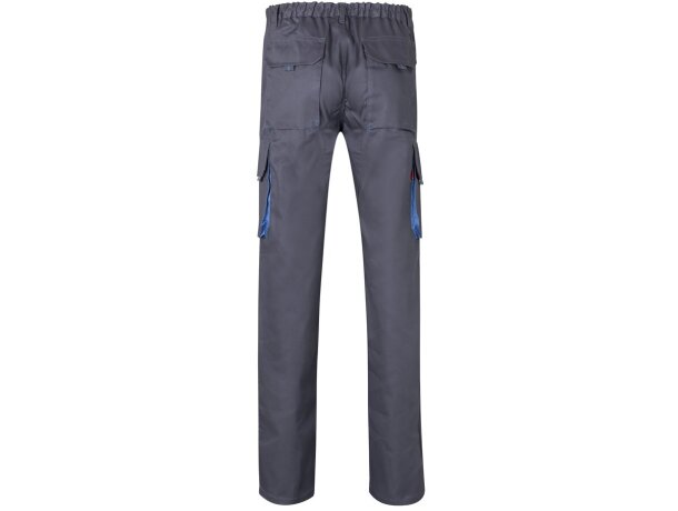 Pantalón de sarga multibolsillos bicolor VL Hypnos Gris/Azul claro detalle 34