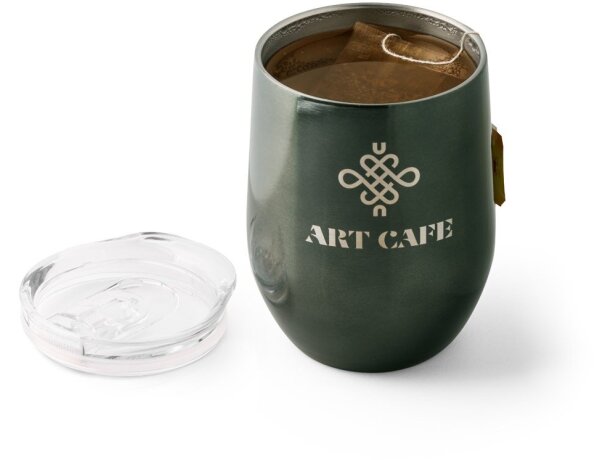 Taza Ronde de viaje 400 mL Gun metal detalle 2