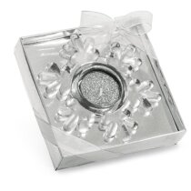 Vela Elaine copo nieve cristal cromado decorativa