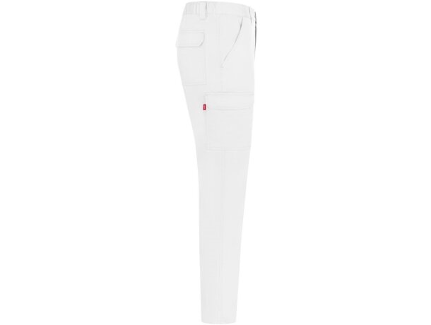 Pantalón de sarga multibolsillos Hermes con cintura elástica Blanco detalle 58