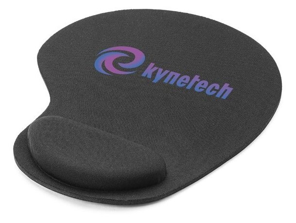 Alfombrilla de ratón ergonómica Norbert con soporte para muñeca Negro detalle 3