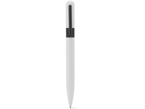 Bolígrafo elsie round metal reciclado 60% con clip metálico Blanco detalle 6