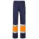 Pantalón multibolsillos bicolor poseidon con reflectantes Azul marino/Naranja