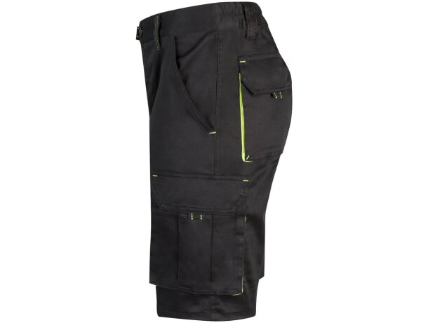 Bermudas Hemera bicolor multibolsillos con cinturilla elástica Negro/Amarillo detalle 33