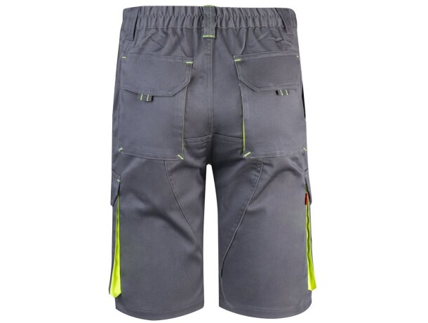 Bermudas Hemera bicolor multibolsillos con cinturilla elástica Gris/Amarillo detalle 20