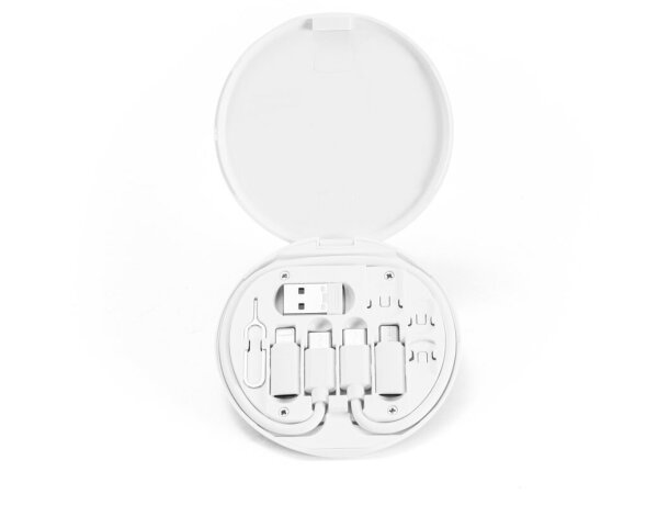 Cable de carga ultrarrápida 60w y set de adaptadores Systrom Blanco detalle 3