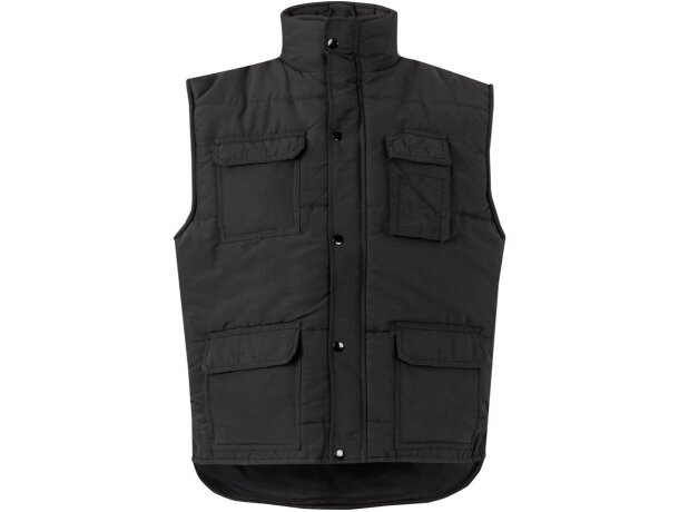 Chaleco acolchado multibolsillos Vl Mefitis poliéster 220 g/m² Negro detalle 36