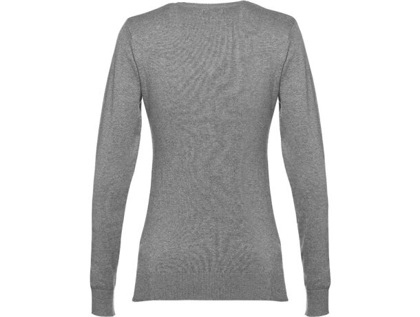 Jersey de punto cuello v mujer Milan Women Gris matizado detalle 4