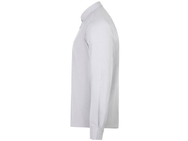 Camisa Oxford Prithvi elástica manga larga para profesionales Gris claro detalle 6