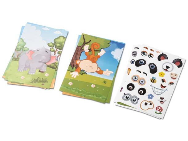 Juego Madagascar de pegatinas blanco