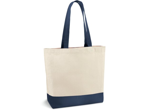 Bolsa Edmonton personalizada lona algodón 280 g certificada Azul detalle 1