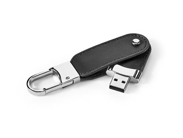 Memoria USB 8GB con mosquetón y diseño duradero para aventuras Bragg negro