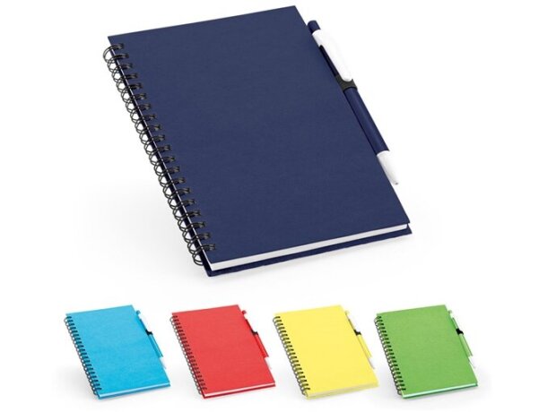 Libreta con tapas de colores de cartón