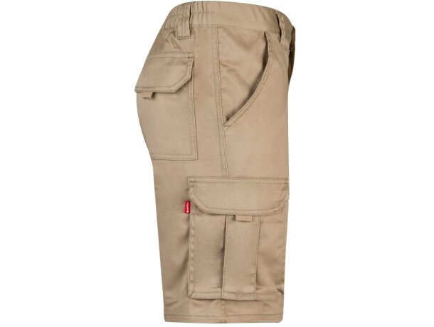 Bermudas elásticas multibolsillos Hebe con cinturilla elástica Natural claro detalle 4