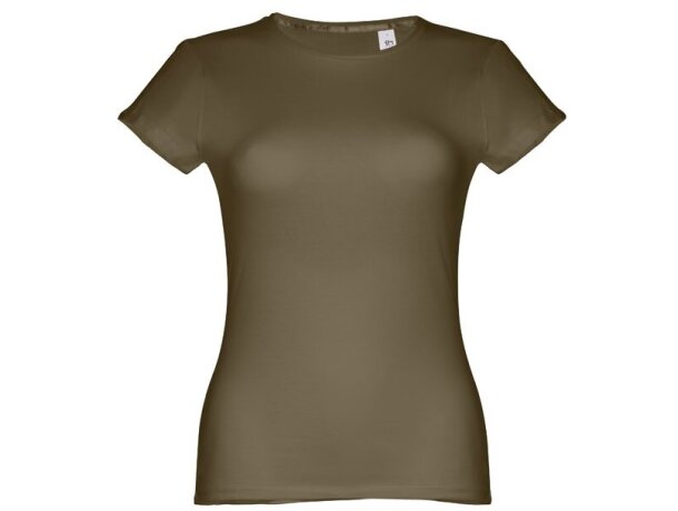 Camisetas manga corta corte entallado de algodón 150 g/m2 Thc Sofia Verde militar detalle 22