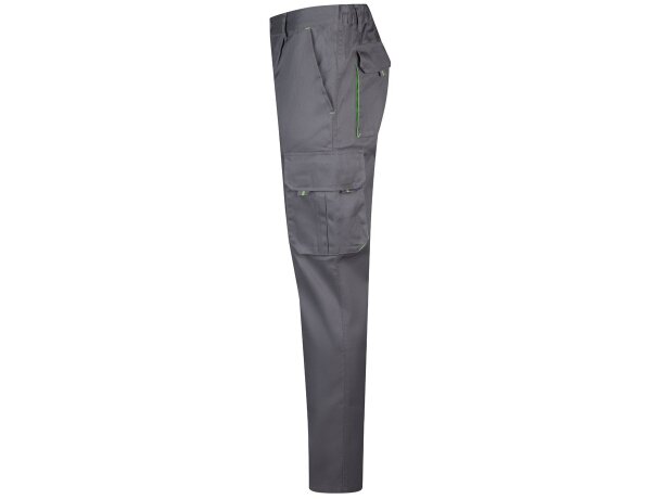 Pantalón de sarga multibolsillos bicolor VL Hypnos Gris/Verde detalle 3