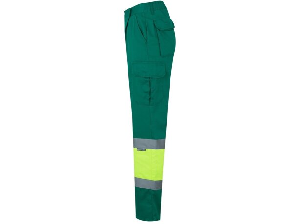 Pantalón multibolsillos bicolor poseidon con reflectantes Verde/Amarillo detalle 25