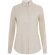 Camisa oxford Prithvi mujer elástica manga larga Natural claro