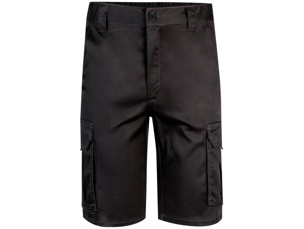 Bermudas elásticas multibolsillos Hebe con cinturilla elástica Negro detalle 32
