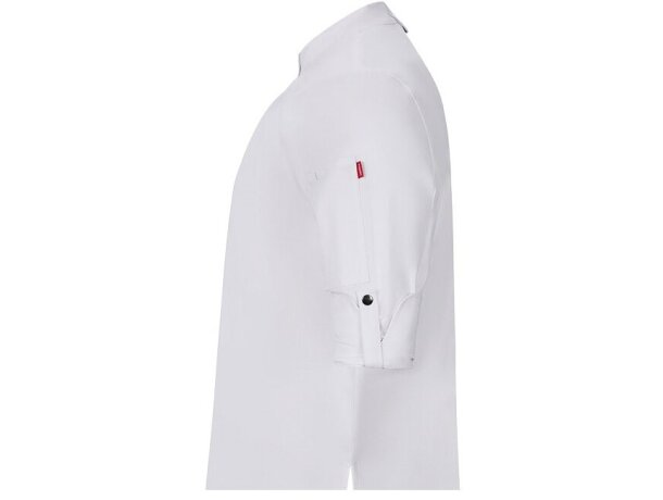 Chaqueta de cocina Agni unisex tejido COOLMAX transpirable Blanco detalle 10