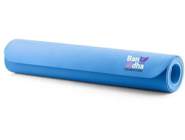 Colchoneta de yoga zion en eva con bolsa de transporte ventilada Azul claro detalle 5