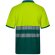 Polo piqué bicolor alta visibilidad vl achelous manga corta Verde/Amarillo detalle 7