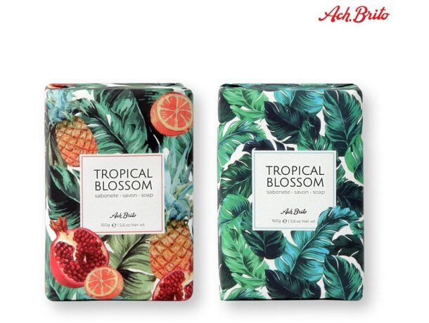 Jabón Tropical Blossom con aceite de oliva y aroma floral detalle 1