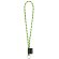 Lanyard Tube Long en poliamida con anilla de 32 mm Amarillo/Verde
