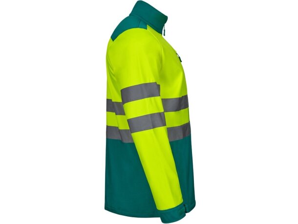 Chaqueta soft shell bicolor hestia large alta visibilidad Verde/Amarillo detalle 7